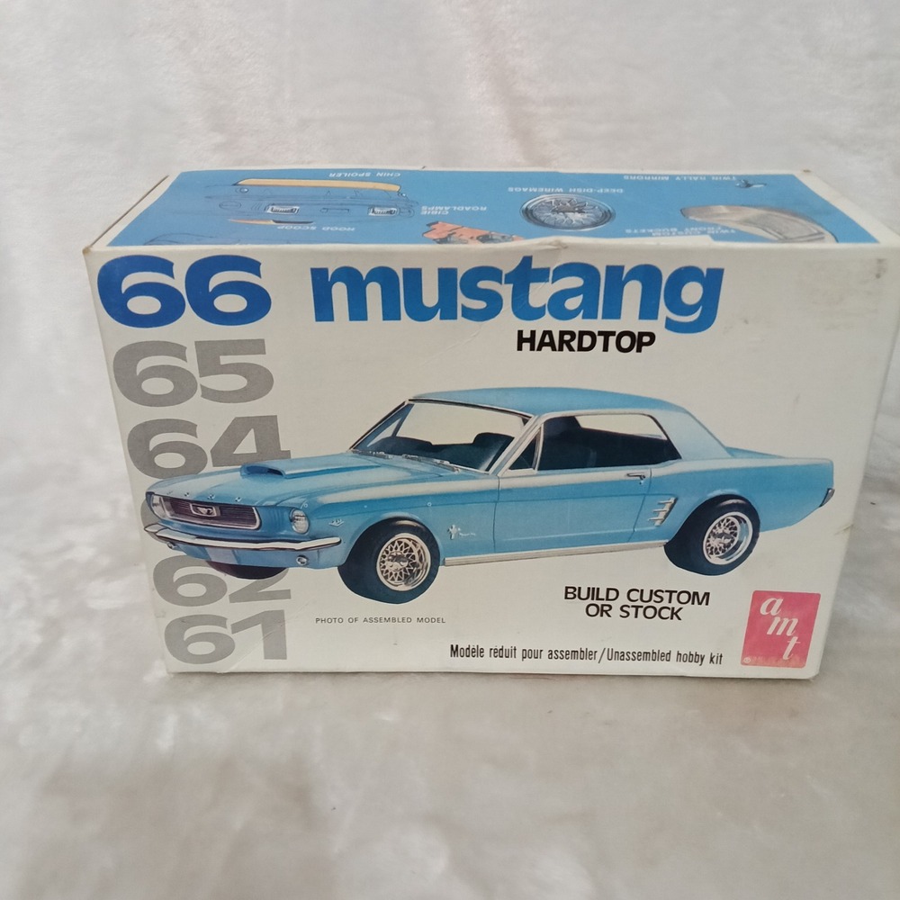 AMT 66 Mustang Hardtop 1/25 Scale Model Kit Build Custom or Stock 2207801